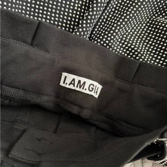 I.AM.GIA Arora Black Embellished Metallic Pleated Maxi Skirt with Belt Size M/8 - Picture 10 of 12